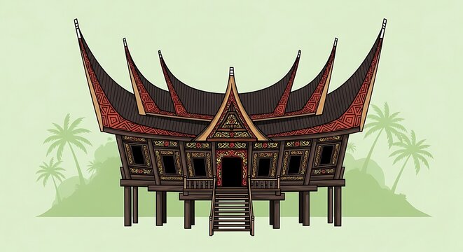 Traditional Japanese temple with vibrant red roof and gold accents.
