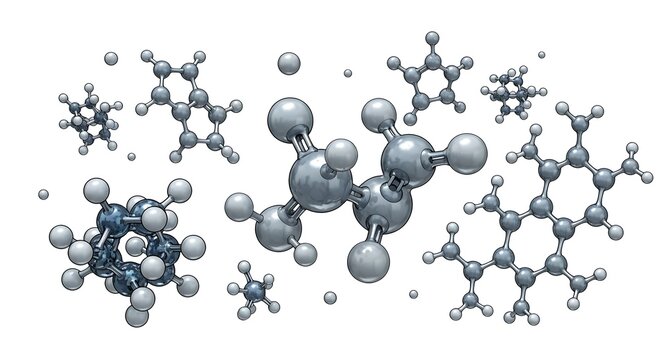 3D rendered molecular structure of protein complex.
