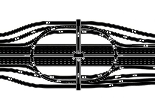 Interchange highway road system design.