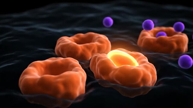 3D Animation: Acetylcholine Neurotransmitters Binding to Receptors