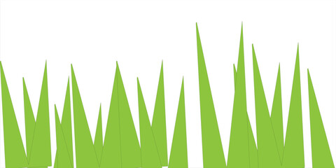 Fototapeta premium minimalist vector green grass llustration