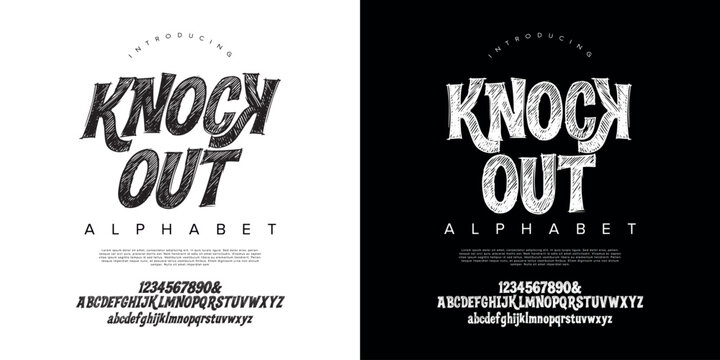 KNOCK OUT Bold Textured Display Font Typography for Impactful Branding and Creative Posters