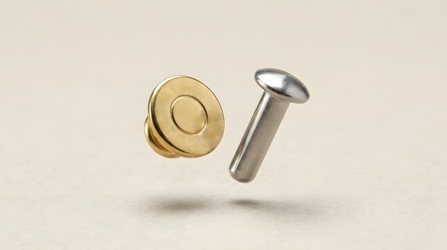 Metal Screw and Wall Plug Isolated