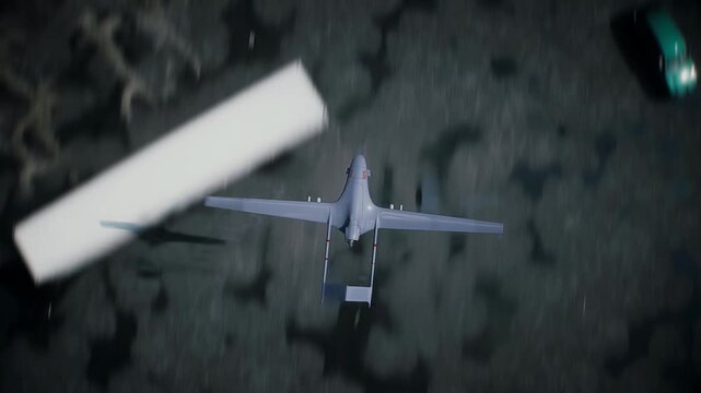 Drone Strike on Data Center, AI Backlash and Anti-Artificial Intelligence Protest Concept. Fire, explosion.