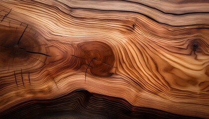 Fototapeta premium Close Up Shot Of A Piece Of Wood Showing Its Natural Texture And Grain