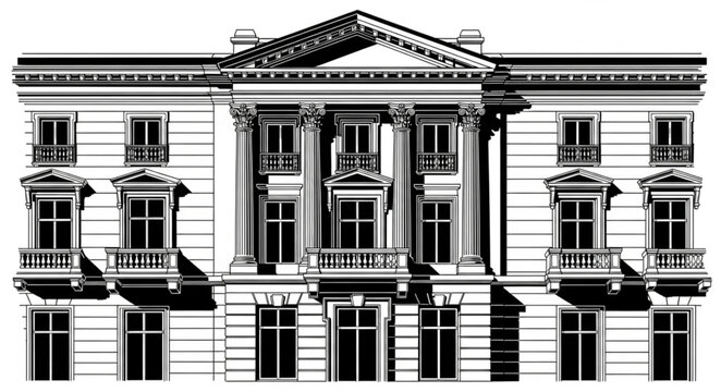 vector illustration of columns