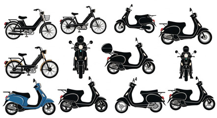 Obraz premium silhouettes of bicycles