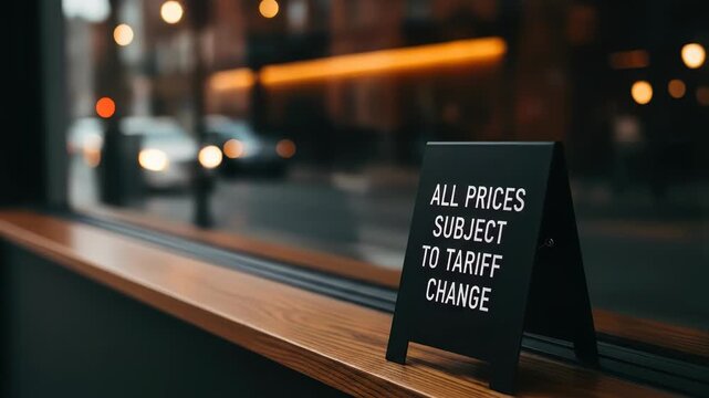 Tariff Change Notice on Window Sill