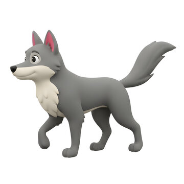 Cartoon Wolf Character