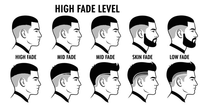 Haircut styles for men with fades.