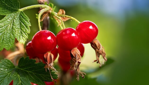 Ribes Rubrum On A Branch