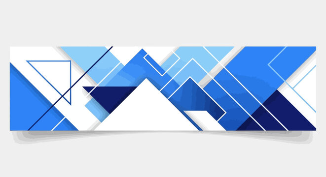 Abstract geometric background with blue and white triangles and lines