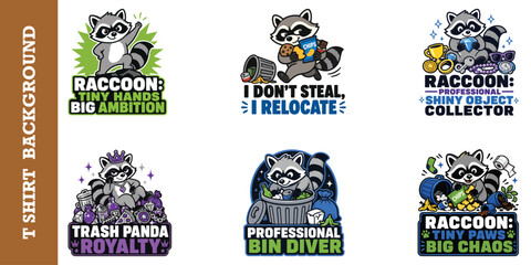 A raccoon detective character looking for clues, case of the missing food design. © jubayer95