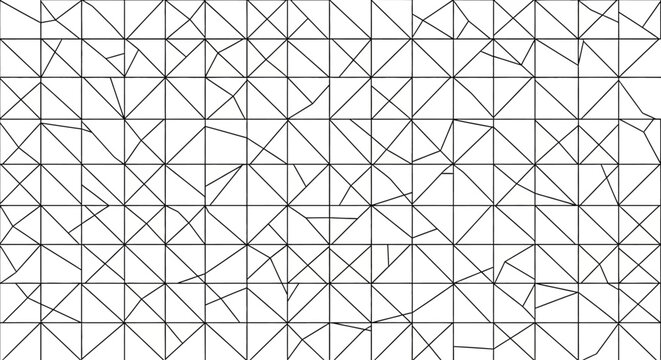 Abstract geometric pattern with intersecting lines and irregular shapes