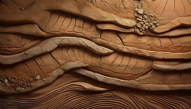 Rammed Earth Wall Texture With Natural Layered Patterns