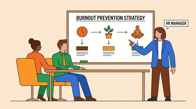 Burnout Prevention Strategy Meeting with HR Manager