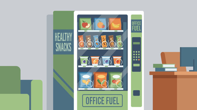 Healthy Vending Machine Offering Nutritious Office Snacks
