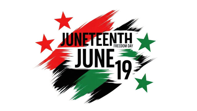 Juneteenth June 19th Celebration isolated on transparent background