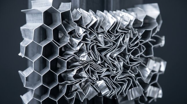 Controlled progressive crush zone of aluminum honeycomb core