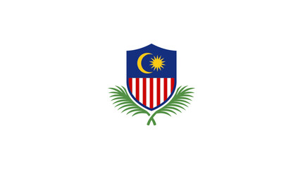 Obraz premium Emblem of the Federal Territories of Malaysia on White Background
