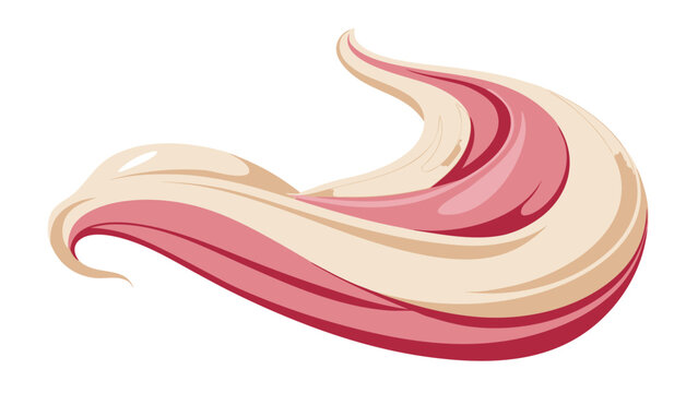 Detailed creamy swirl of pink and white skincare cream or toothpaste texture with toothpaste skincare cosmetic wellness moisturizer personal aesthetic isolated background material treatment