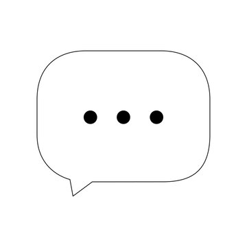 Message App Icon, Chat Bubble Communication Line Symbol / メッセージアプリアイコン チャット 吹き出し 通信シンボル