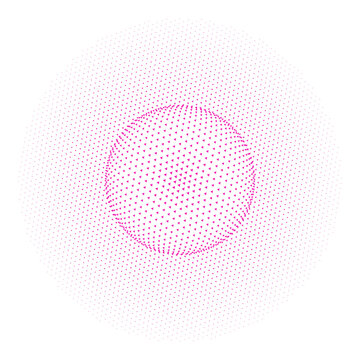 Pink Dotted Circle Background Pattern Design