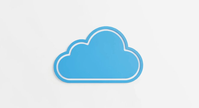 Blue Cloud Icon Symbol Weather.