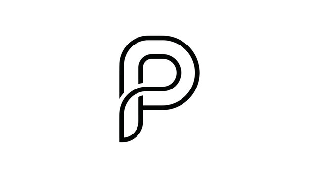 Modern abstract letter P logo design, minimalist, unique, clean, professional, vector