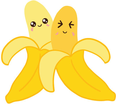 banana on white