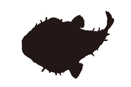 Anglerfish Silhouette Vector Illustration