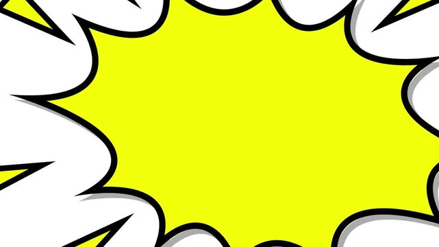 Bright Yellow Comic Book Style Starburst 4K