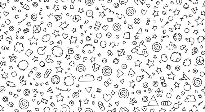 fun doodle icons background