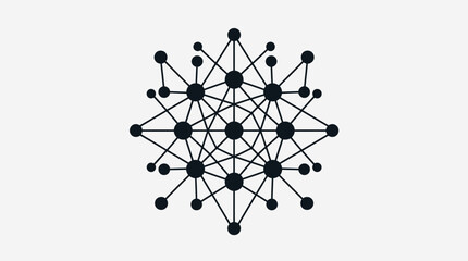 Custom blinds with your photo A complex geometric network structure displayed on a plain light background