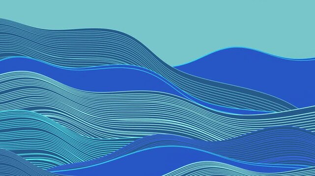 Abstract Flowing Waves Animation 4K