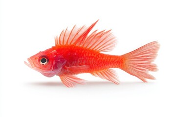 Fototapeta premium Bream Red Fish Displaying Unique Features and Characteristics on White Background