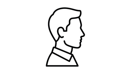 Fototapeta premium Man Silhouette Icon Profile Vector Art