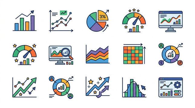 Collection of various business and financial data charts and graphs.