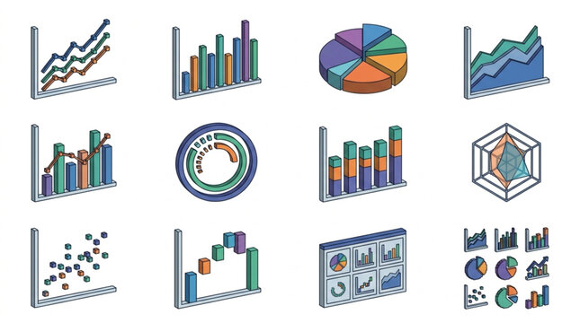Collection of various business and financial data charts and graphs.