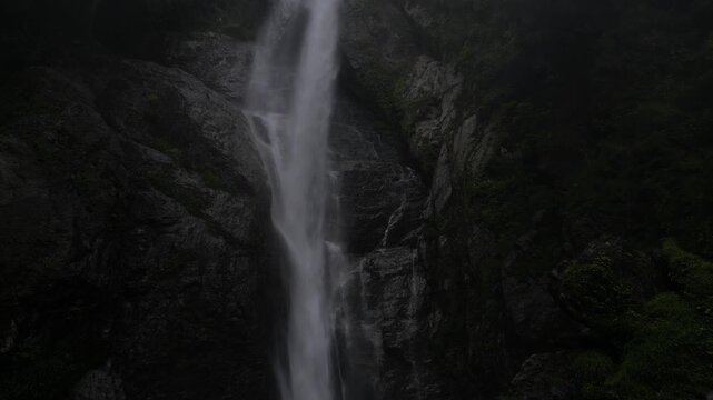 Sendan Todoroki Falls Drone Aerial View, One of Japan&rsquo;s Top 100 Waterfalls in Kumamoto, Kyushu