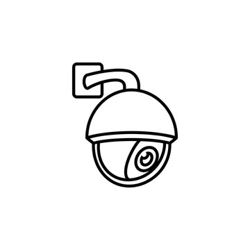 Security camera icon illustration surveillance equipment for protection