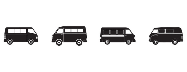 van  icon silhouette vector isolated illustration design © BIBI