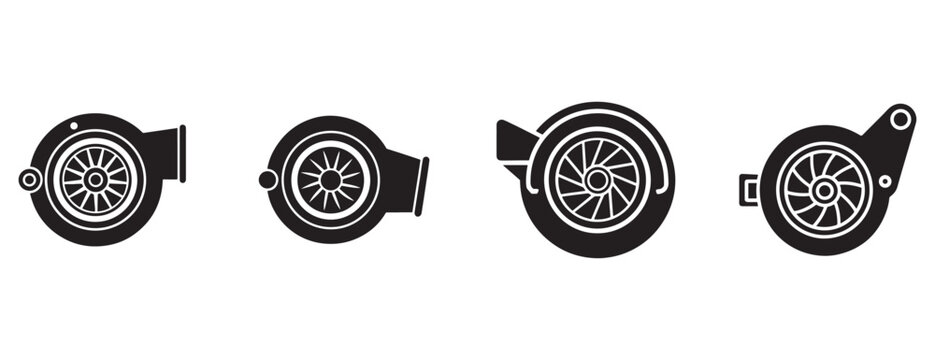 turbochargers  icon silhouette vector isolated illustration design