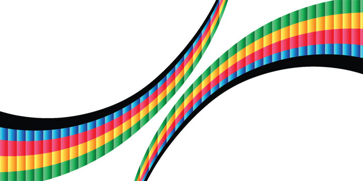 Five Lines Dynamic Design Colorful modern illustration. eps 10
