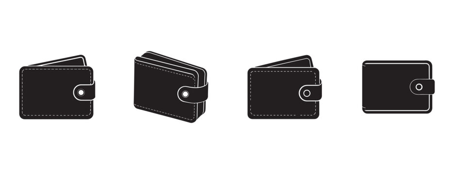 wallet icon silhouette vector isolated illustration design