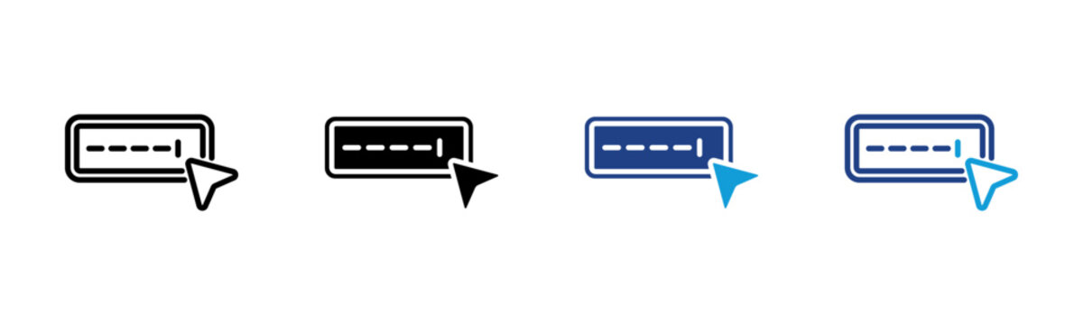 Click Here Web icon with multiple style collection
