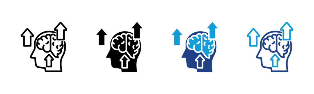 Cognitive Enhancement Web icon with multiple style collection