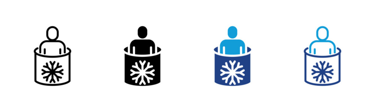 Cryotherapy Web icon with multiple style collection