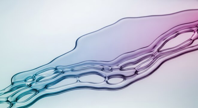 Ethereal liquid gradients flow across a polished silver surface, blending soft hues into a seamless, harmonious display of light and form, color, glow, abstract