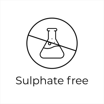 Sulphate Free icon Vector logo